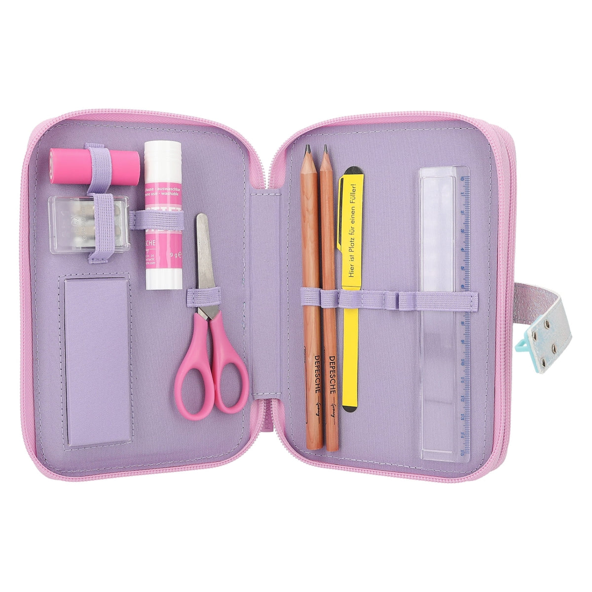 Dobbelt Penalhus m/kode og lys Havfrue