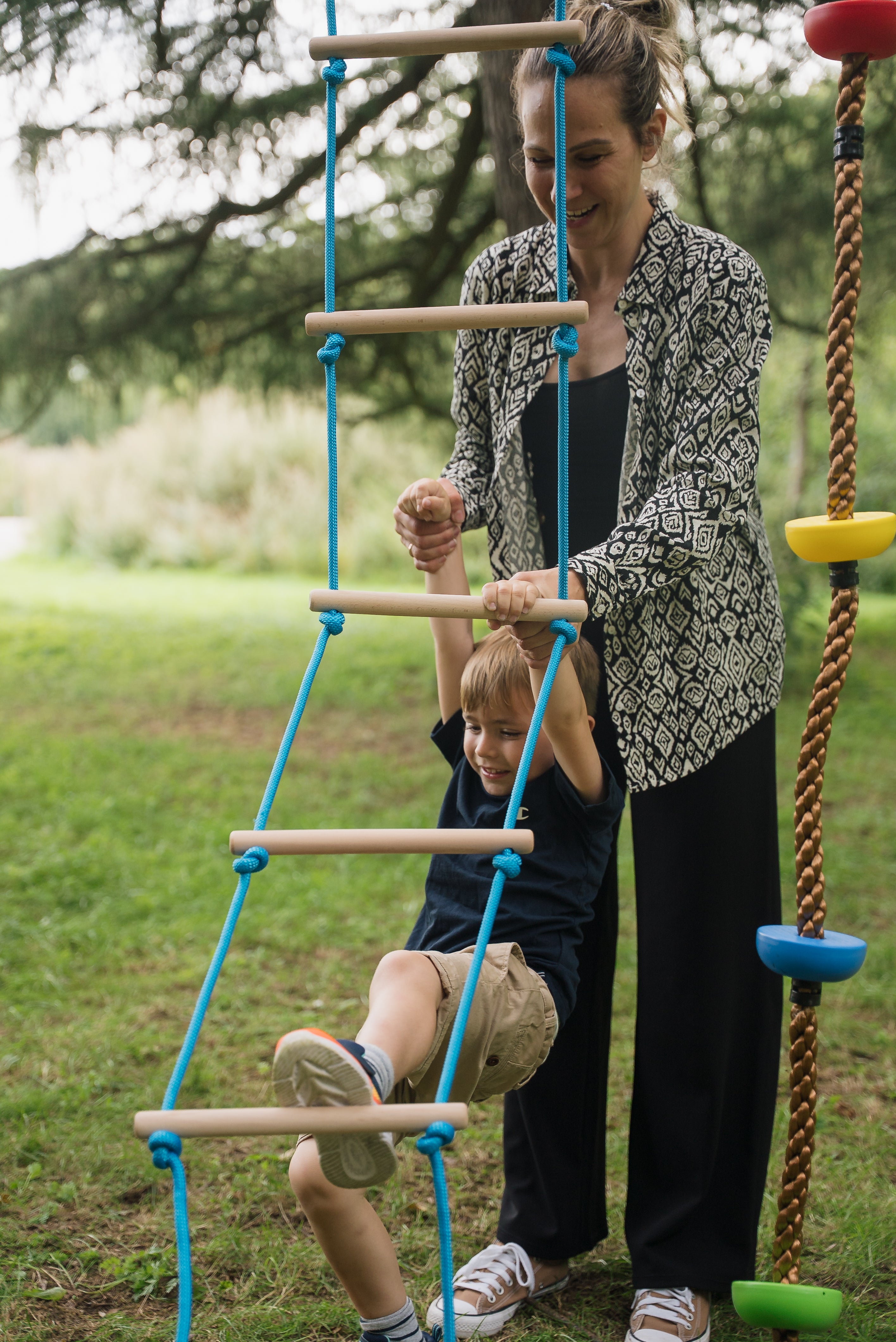 Slackline lege- og klatresæt til børn