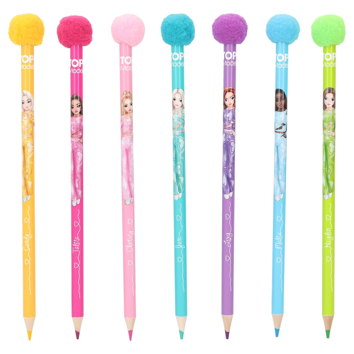 Top Model Farveblyantsæt m/PomPom